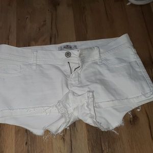 Hollister White Jean Shorts